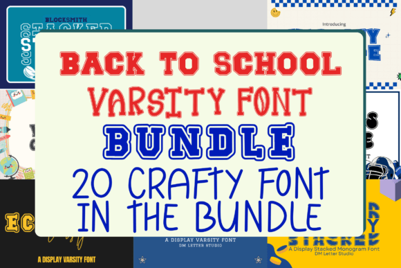 Back to School Varsity Bundle Font