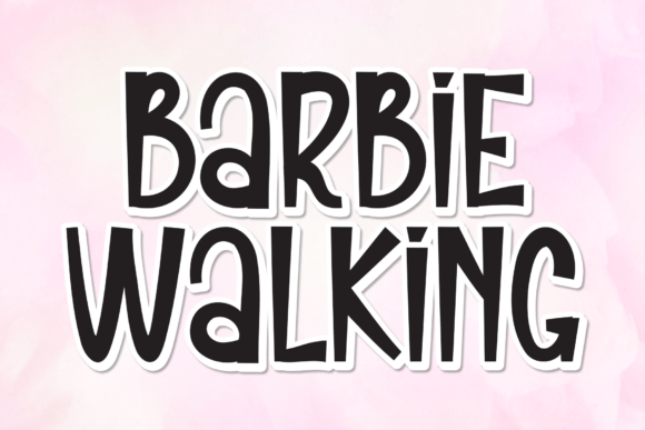 Barbie Walking Font for Web Design