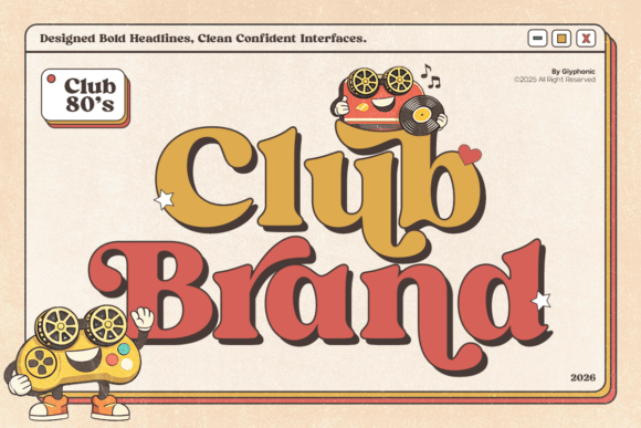 Club Brand Font for Creative Design