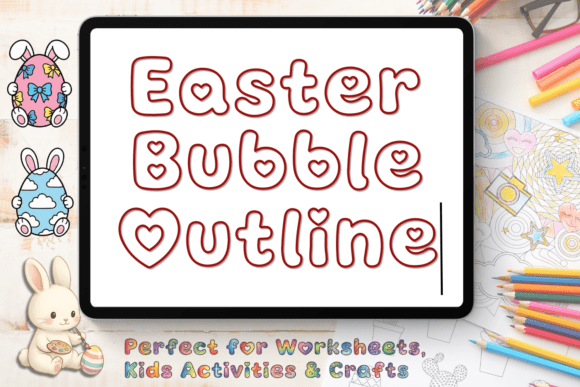 Easter Bubble Outline Font