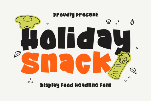 Holiday Snack Font for Creative Projects