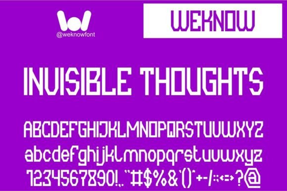 Invisible Thoughts Font