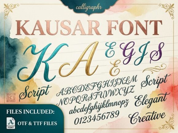 Kausar Font: Elegant Display for Creative Makers