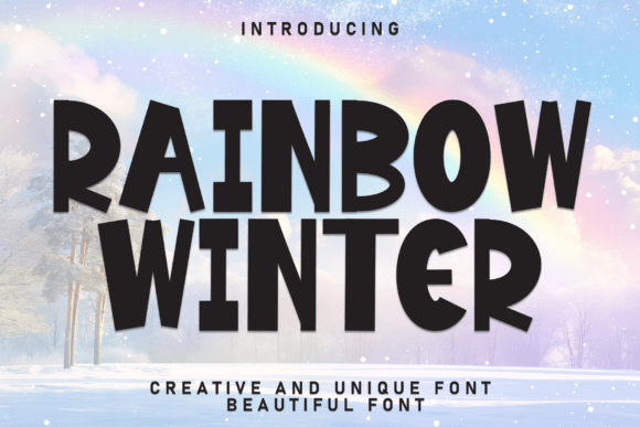 Rainbow Winter Font for Creative Projects