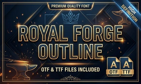Royal Forge Outline Font