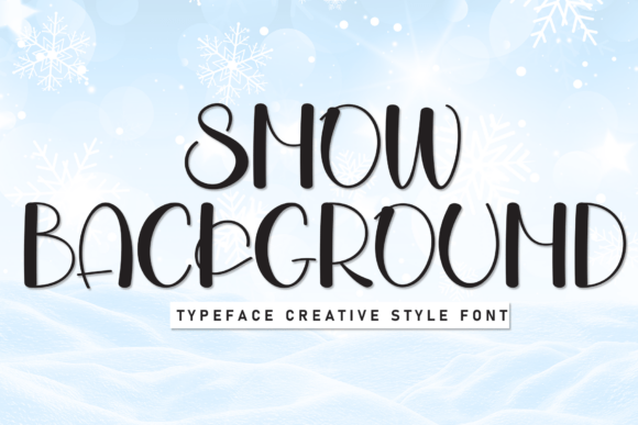 Snow Background Font for Business Branding