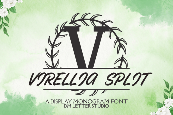 Virellia Split Monogram Font