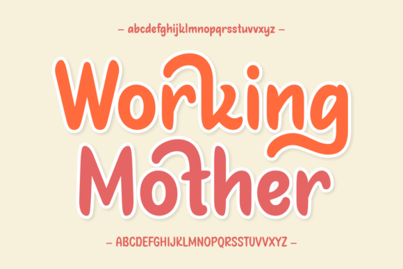 Working Mother Font for Business Branding